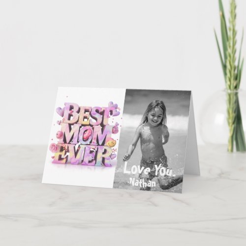 *~* AP72 Photo Emoji Whimsical Mother&#39;s Day Card