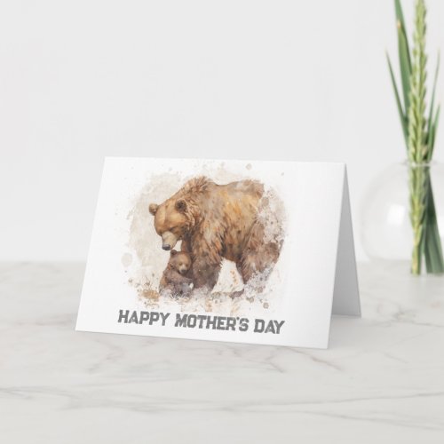  AP72 Photo MAMA BEAR  Mothers Day Card 