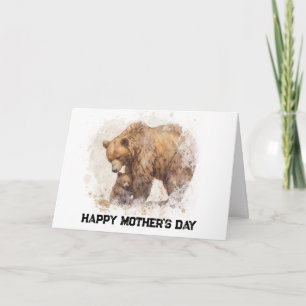 *~* AP72 Photo MAMA BEAR  Mother's Day Card 