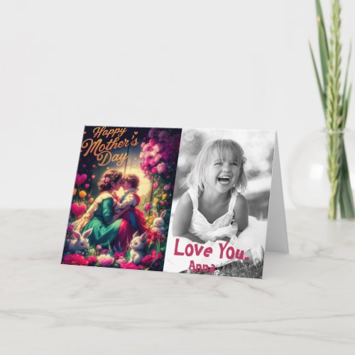 *~* AP72 Photo Mother&#39;s Day Folded Greeting Card