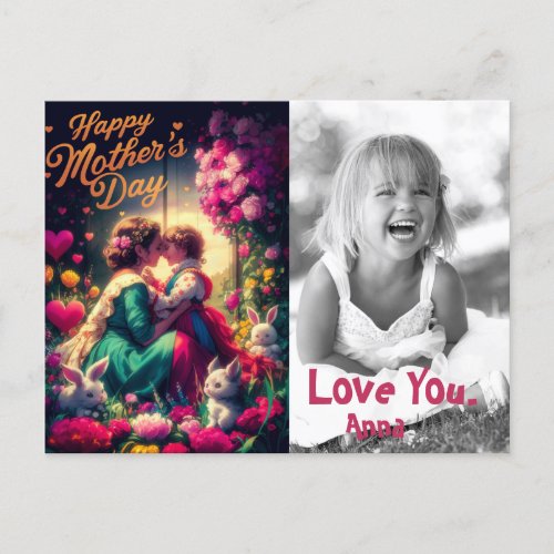  AP72  Vintage Flowers Love Mothers Day Photo Holiday Postcard