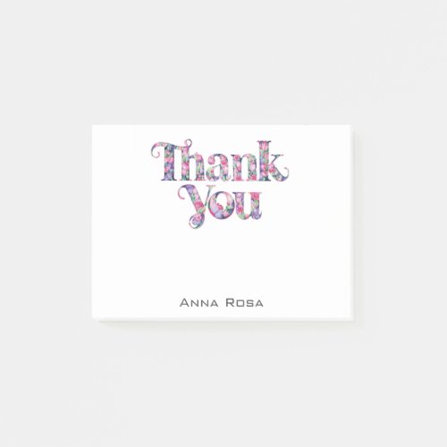  AP85 Floral Gratitude Manifest Thank You Post_it Notes