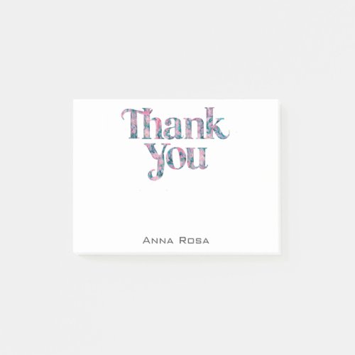  AP85 Floral  Gratitude Manifest Thank You Post_it Notes