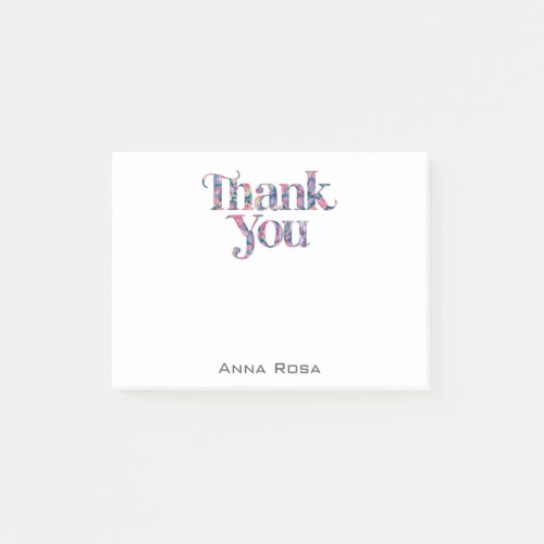  AP85 Floral  Thank You Gratitude  Manifest Post_it Notes