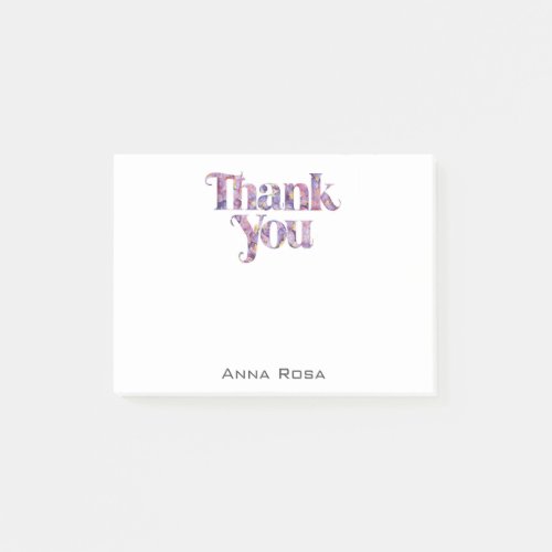  AP85 Floral  Thank You Gratitude  Manifest Post_it Notes