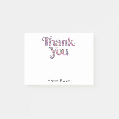  AP85 Floral Thank You Gratitude  Manifesting Post_it Notes