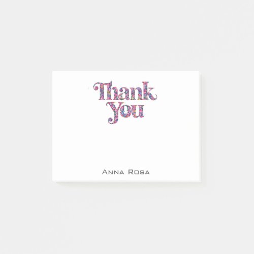  AP85 FloralT hank You Gratitude  Manifest Post_it Notes