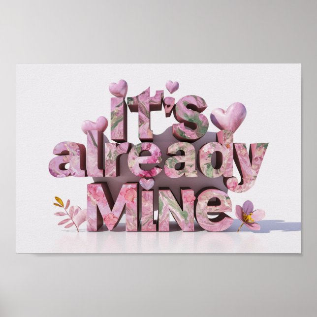 *~* AP85 Hearts  Law of Attraction Manifestation Poster (Front)