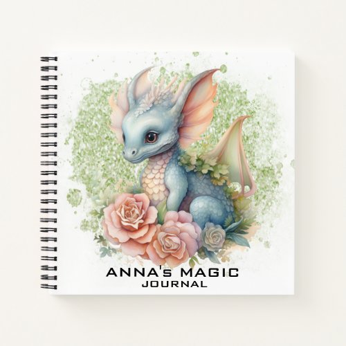  AP85 Law Attraction Dragon Floral Photo Notebook