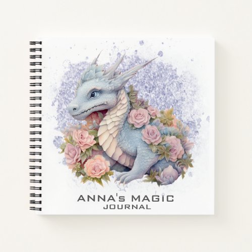  AP85 Law Attraction Dragon Flowers Photo Notebook