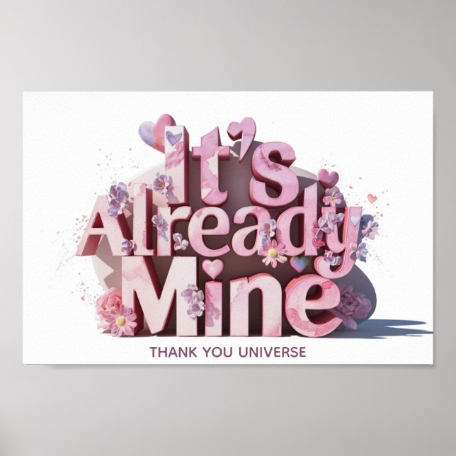 *~* AP85 Law of Attraction Manifestation Whimsical Poster (Front)