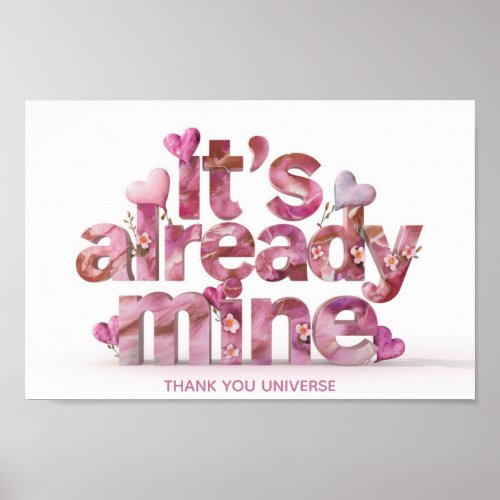  Ap85 Law of Attraction Manifesting Cute Poster