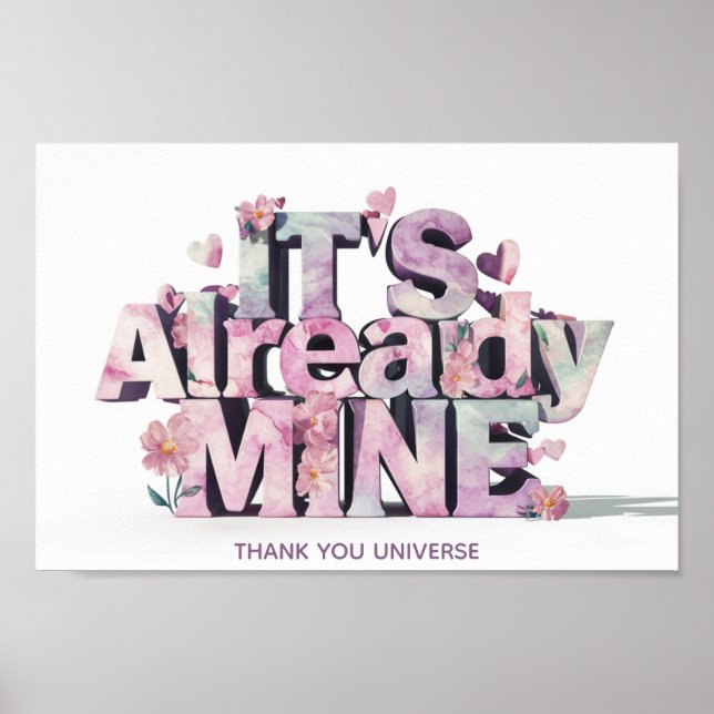 *~* Ap85 Law of Attraction Whimsical Manifesting Poster (Front)