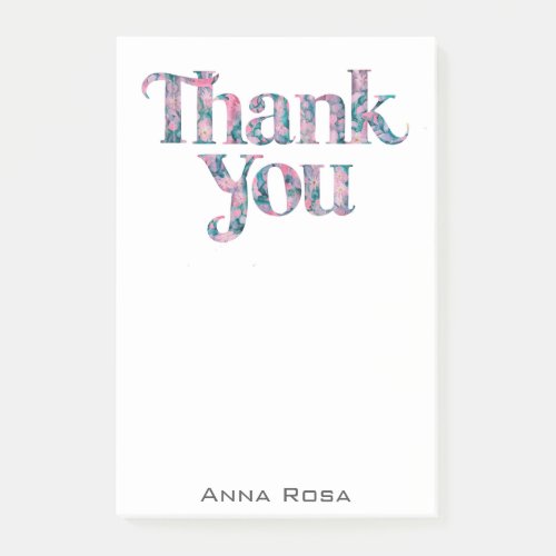  AP85 Thank You Gratitude Manifestation  Floral Post_it Notes