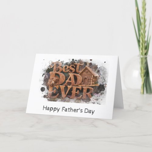  AP86 Best DaD Ever Photo  Fathers Day Card 