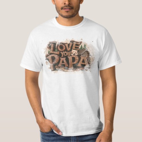  AP86 BEST EVER PAPA Fathers Day Rustic T_Shirt