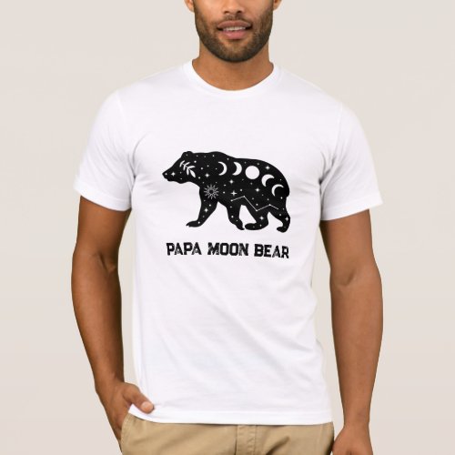 *~* AP86 Celestial Moon PAPA Bear Father&#39;s Day T-Shirt