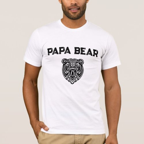  AP86 Celtic PAPA BEAR Head Fathers Day T_Shirt