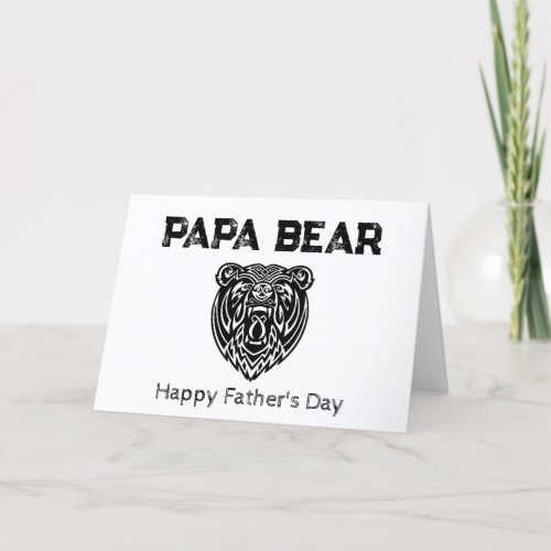 *~* AP86 Celtic PAPA BEAR Photo Father&#39;s Day Card