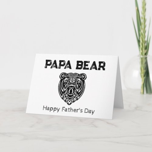 *~* AP86 Celtic PAPA BEAR Photo Father&#39;s Day Card