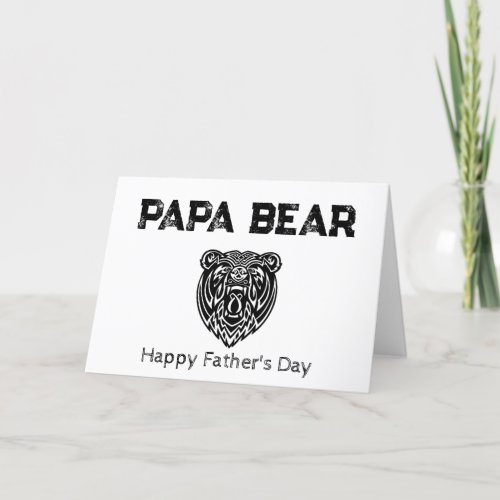  AP86 Celtic PAPA BEAR Photo Fathers Day Card