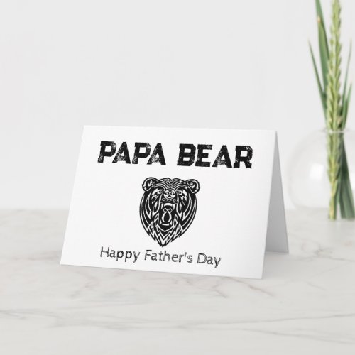 *~* AP86 Celtic PAPA BEAR Photo Father&#39;s Day Card