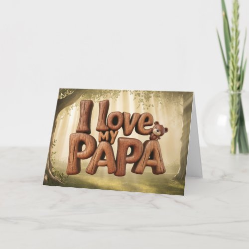  AP86 I LOVE MY GPANDPA Fathers Day Card 