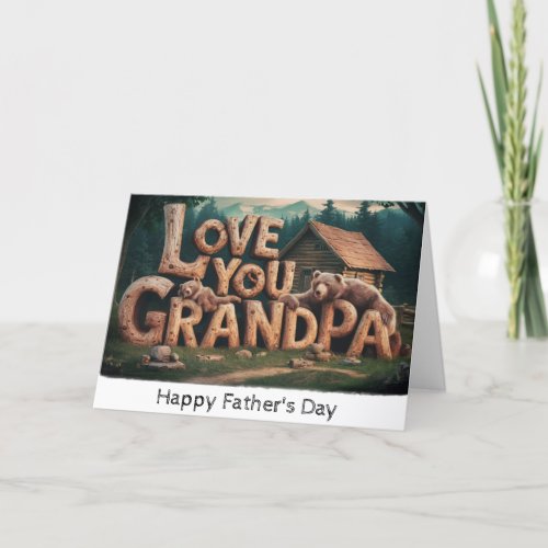  AP86 LOVE YOU GPANDPA Fathers Day Card 