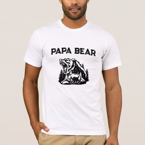 *~* AP86 Roaring PAPA BEAR Stars Father&#39;s Day T-Shirt