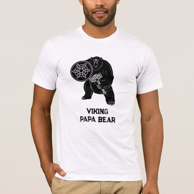 *~* AP86 Viking Celtic Thor BEAR  Father's Day T-Shirt (Front)