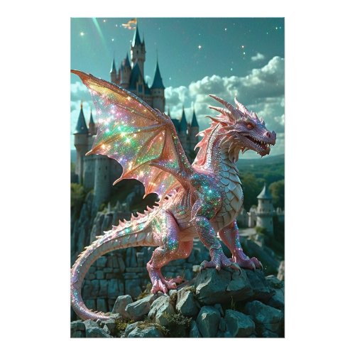 *~* AP88 Castle  Fantasy Dragon Wall Artwork 21 Photo Print