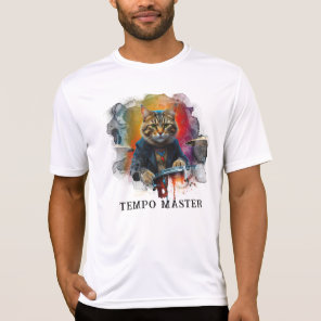 *~* AP91  Cool Cat DRUM Player  Percussionist  T-Shirt