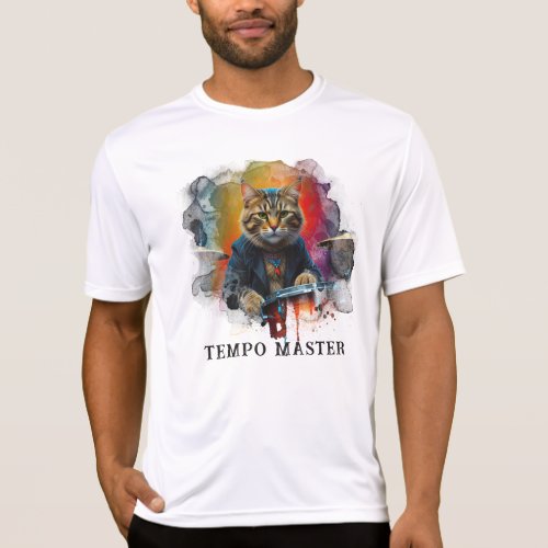 *~* AP91  Cool Cat DRUM Player  Percussionist  T-Shirt