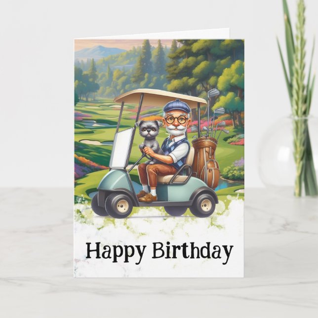 *~* AP94 Old Golfer Man Funny Humor Birthday Card (Front)