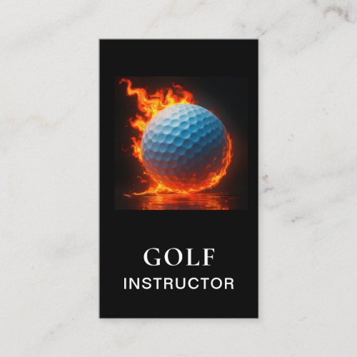 *~*  AP94 QR Flames Fire  Hot  Bold Golf Ball  Business Card