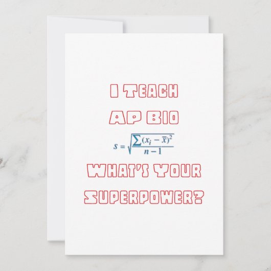 AP Bio Biology Teacher Superpower (Front)