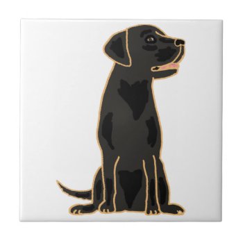 Ap- Black Labrador Tile by inspirationrocks at Zazzle