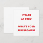 AP Euro History Teacher Superpower (Front/Back)