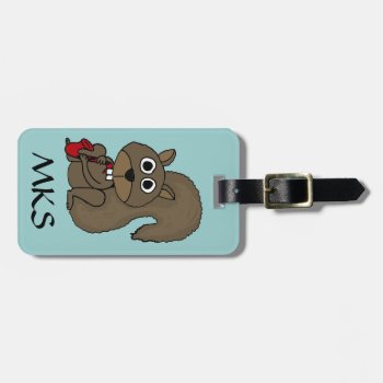 Ap- Funny Squirrel Luggage Tags by tickleyourfunnybone at Zazzle