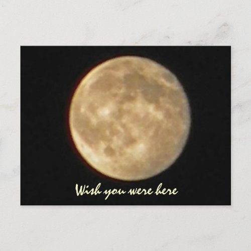 AP_ Funny Wish you were here moon postcard