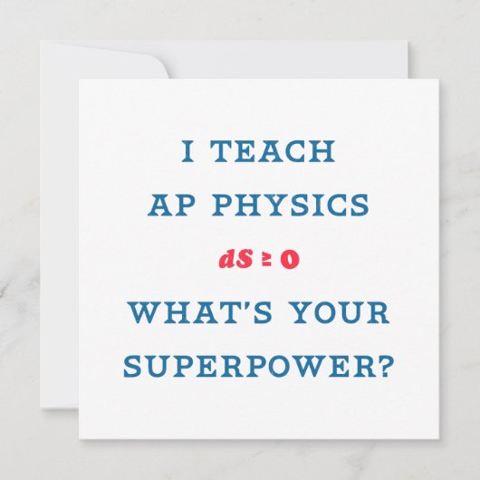 AP Physics Teacher Superpower Graphic (Front)