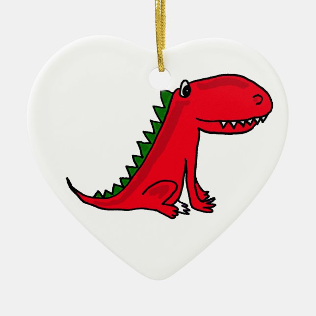 AP- Red and Green Dragon Cartoon Ornament (Front)