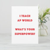 AP World History Teacher Superpower (Standing Front)