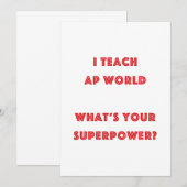 AP World History Teacher Superpower (Front/Back)