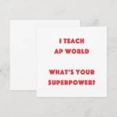 AP World History Teacher Superpower (Front/Back)