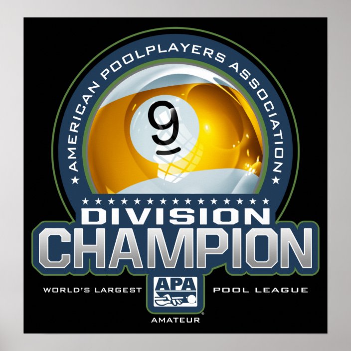 APA 9 Ball Division Champs Poster