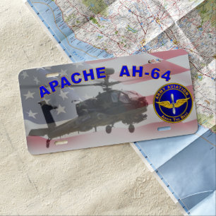 APACHE 64 LICENSE PLATE