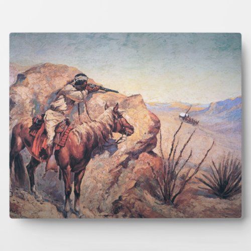 Apache Ambush oil on canvas Plaque