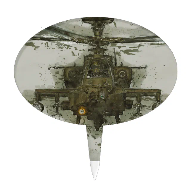 Apache Attack Helicopter Cake Topper Zazzle