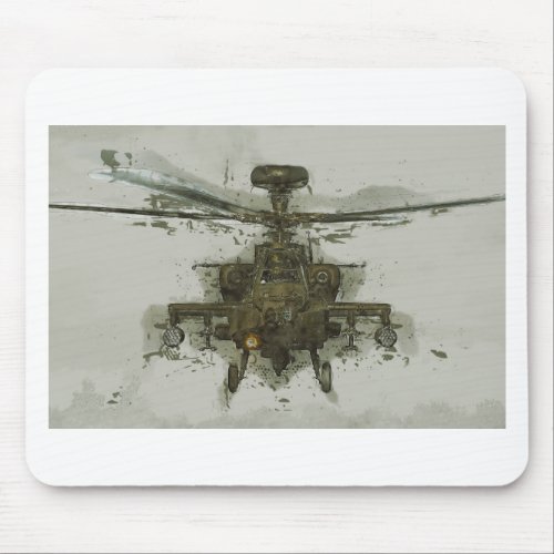 Apache Attack Helicopter Mouse Pad